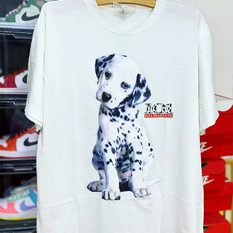 Realistic Dalmatian Print Short Sleeve T-Shirt