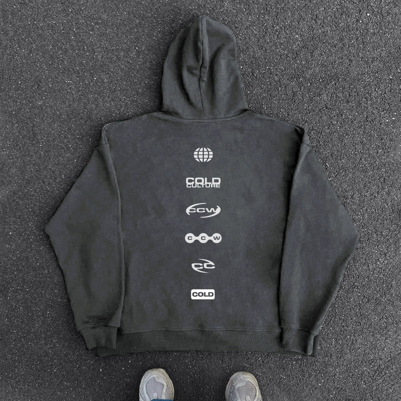 Trendy Street Style Graphic Hoodie