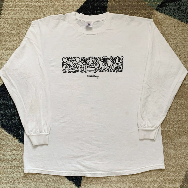 Keith Haring Minimalist Long Sleeve Graphic Tee