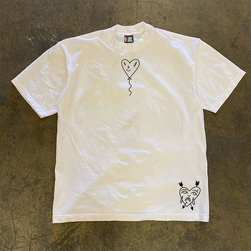 Impressive Heavy Love Balloon Graphic T-Shirt