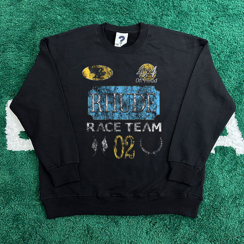 Retro Street Style Graphic Sweatshirt