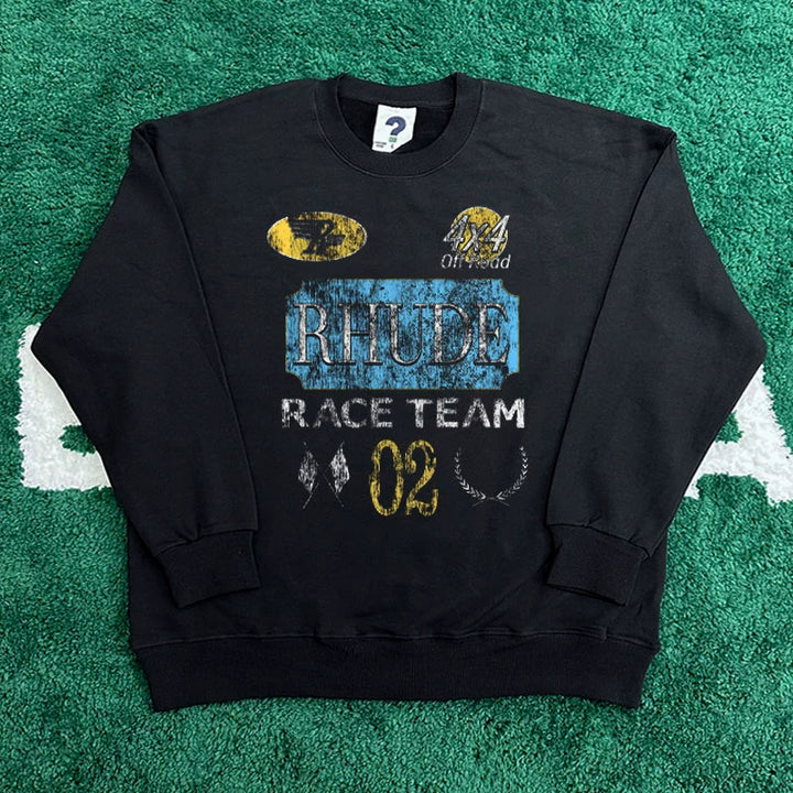 Retro Street Style Graphic Sweatshirt