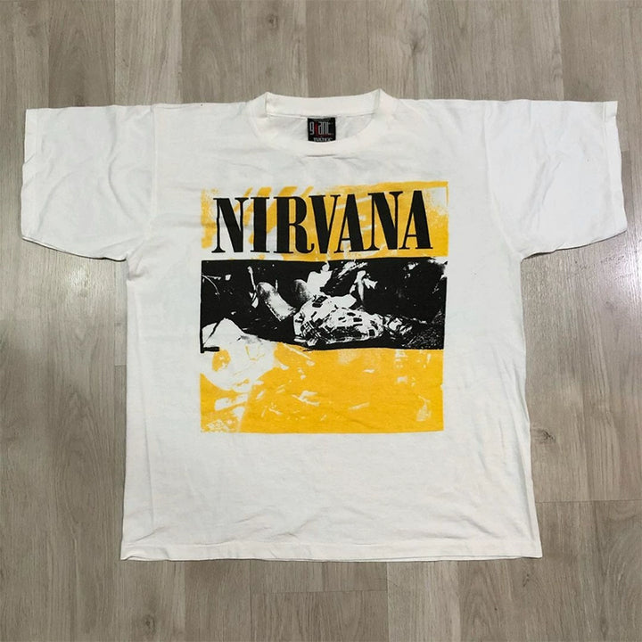 Nirvana Gun Flower Rock Band Vintage T-Shirt