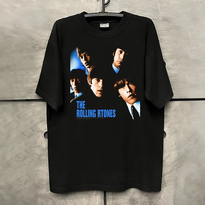 Retro Rolling Stones Hip Hop Portrait T-Shirt