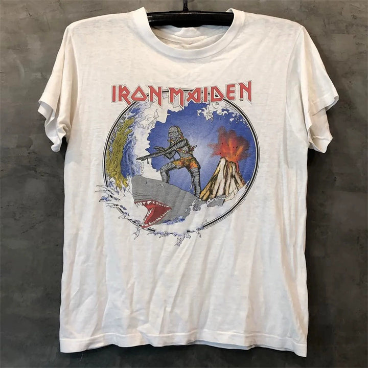 Iron Maiden Distressed Heavy Metal Graphic Tee