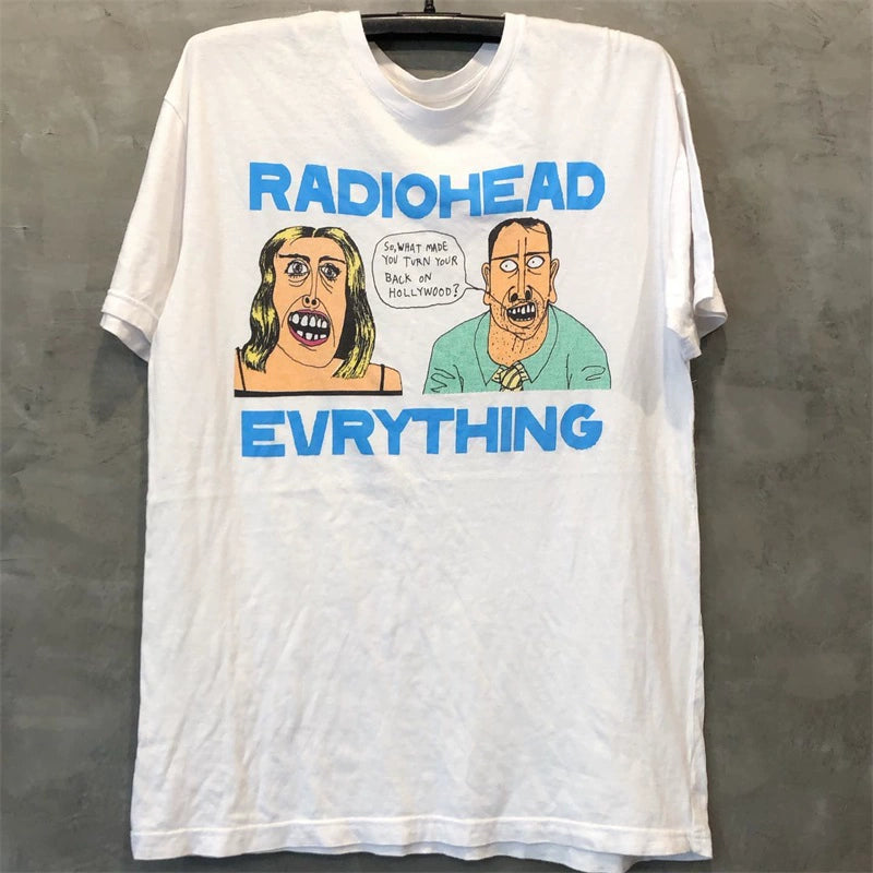 Street Rock Aesthetic Cotton T-Shirt by Radiohead