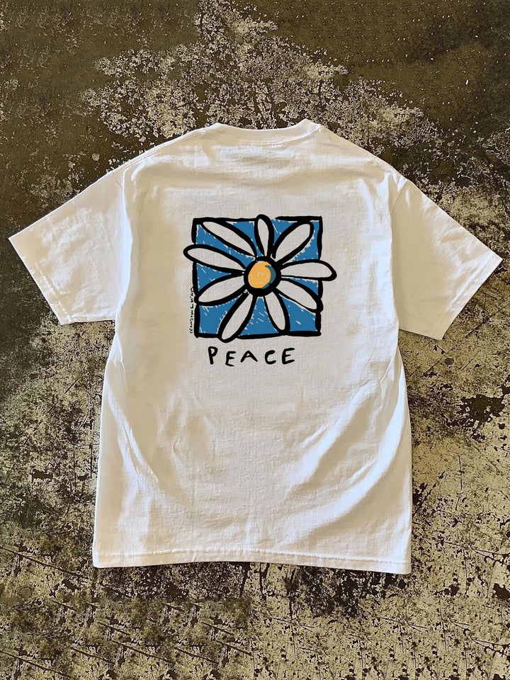 Flourish in Peace Printed Graphic Tee