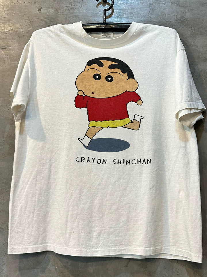 Retro Anime Crayon Graphic T-Shirt