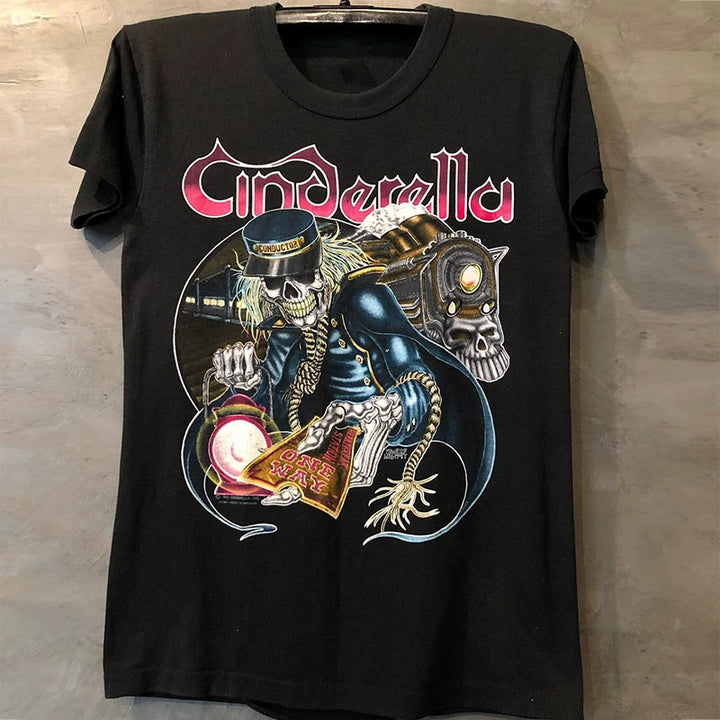 Cinderella Band Heavy Metal Hip Hop Retro T-Shirt