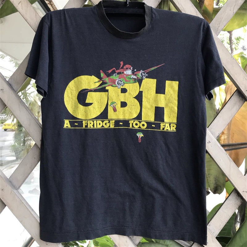 GBH Vintage Punk Rock Graphic Cotton T-Shirt