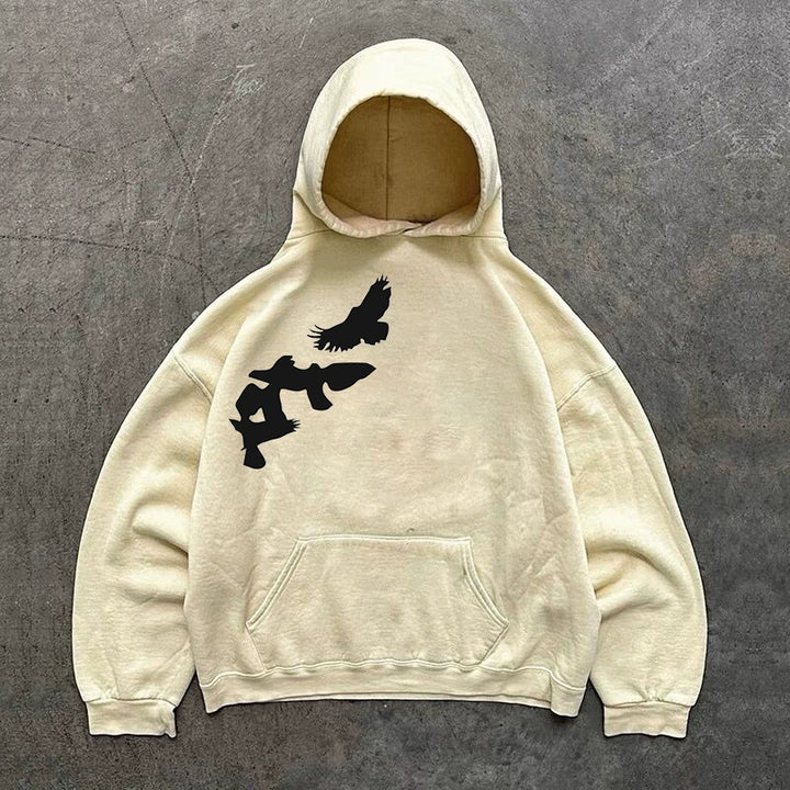 Free Bird Vintage Graffiti Hooded Sweatshirt