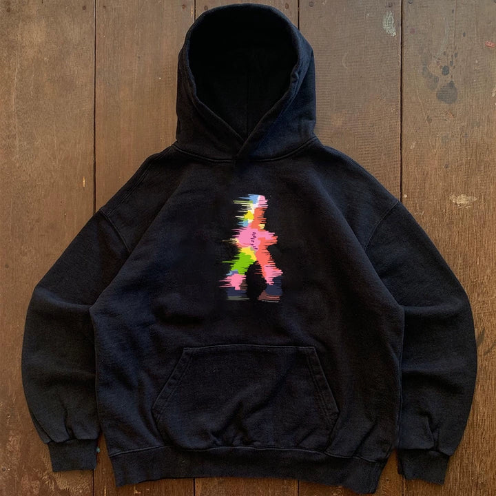 Graffiti Shadow Man Vintage Hoodie