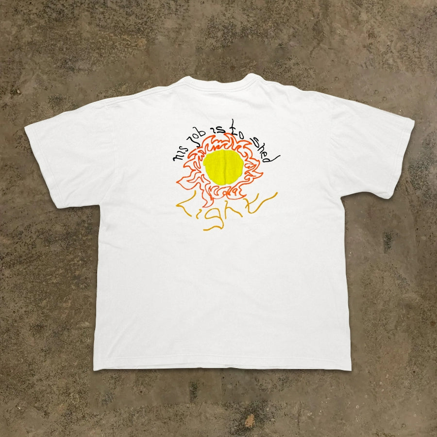 Hand-Painted Artistic White T-Shirt