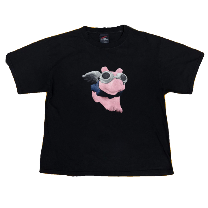 Vintage-Inspired Flying Pig Graphic Tee