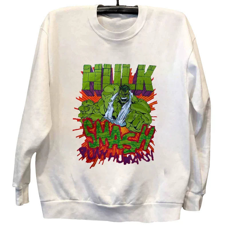 Retro Anime Hulk Long Sleeve Sweatshirt