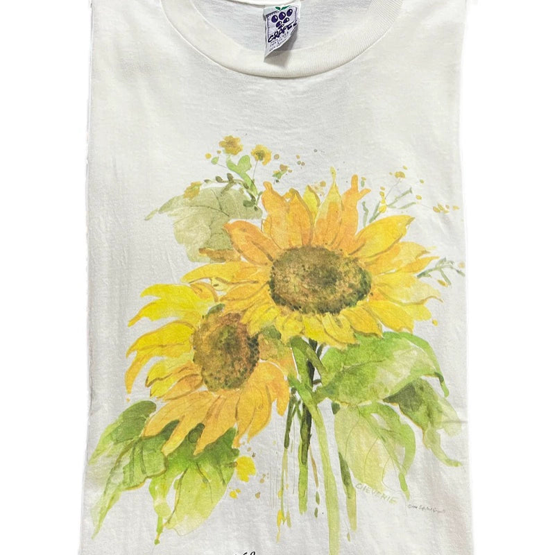 Retro Oil Painting Sunflower T-Shirt