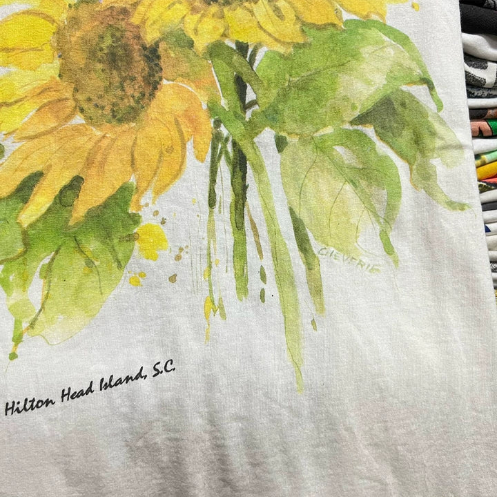 Retro Oil Painting Sunflower T-Shirt