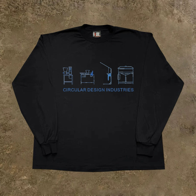 Tech Niche Graphic Long-Sleeved T-Shirt