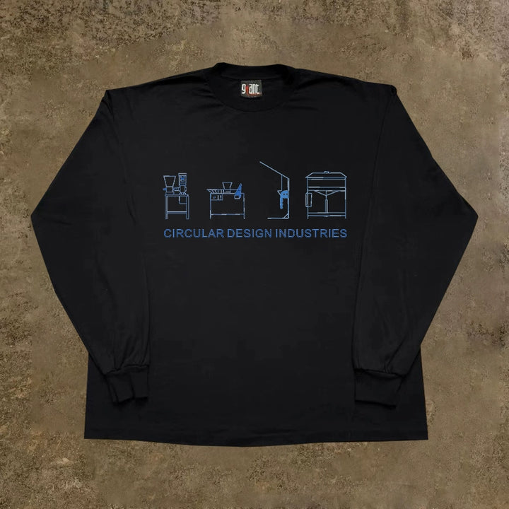 Tech Niche Graphic Long-Sleeved T-Shirt