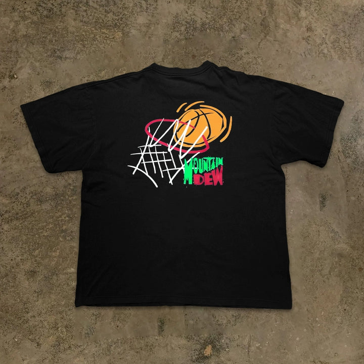 Retro Basketball Design Cotton T-Shirt