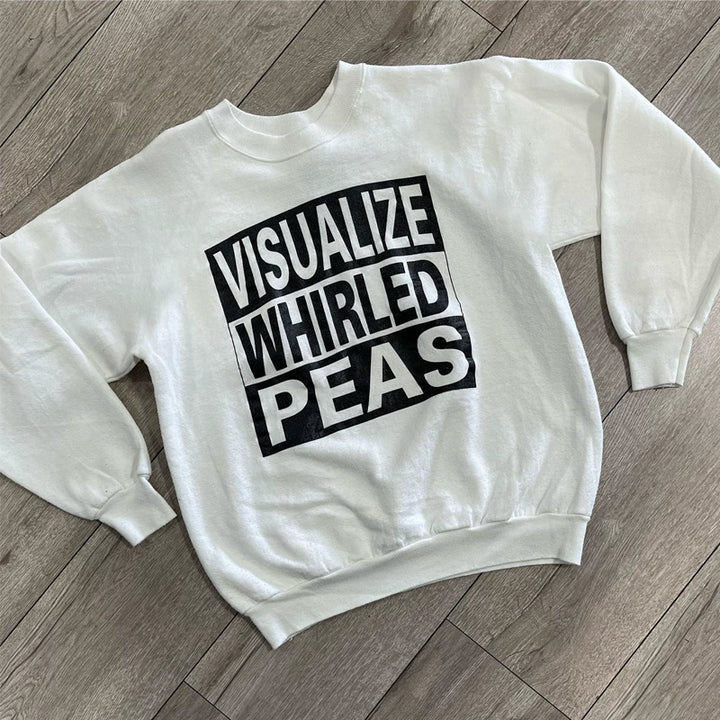 Bold American Letter Design Crewneck Sweatshirt