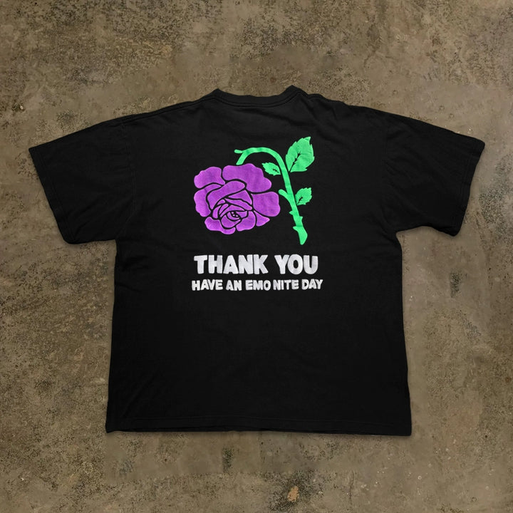 Purple Rose Graphic Streetwear Tee