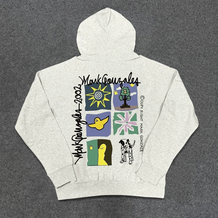 Cartoon-Designed Hooded Sweatshirt