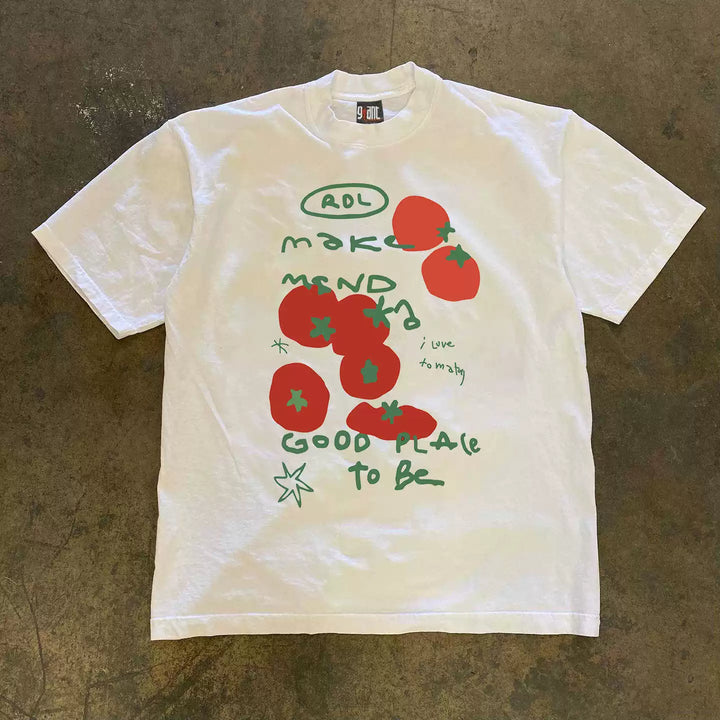 Tomato Graffiti Art Short Sleeve T-Shirt