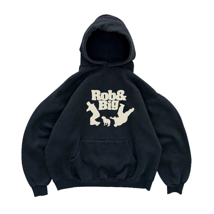 Hip Hop Vintage Dog Love Hooded Sweatshirt