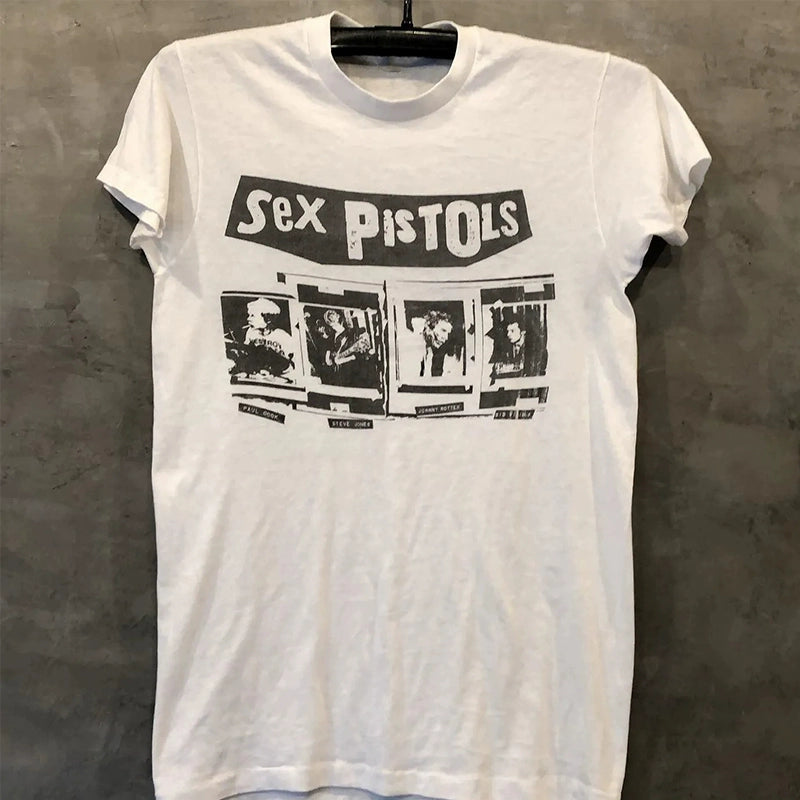 Sex Pistols Vintage Cotton Crew Neck T-Shirt - Punk Rock Design