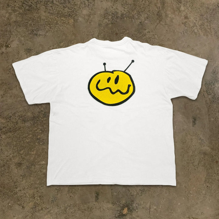 Smiley Face Graphic Short Sleeve T-Shirt