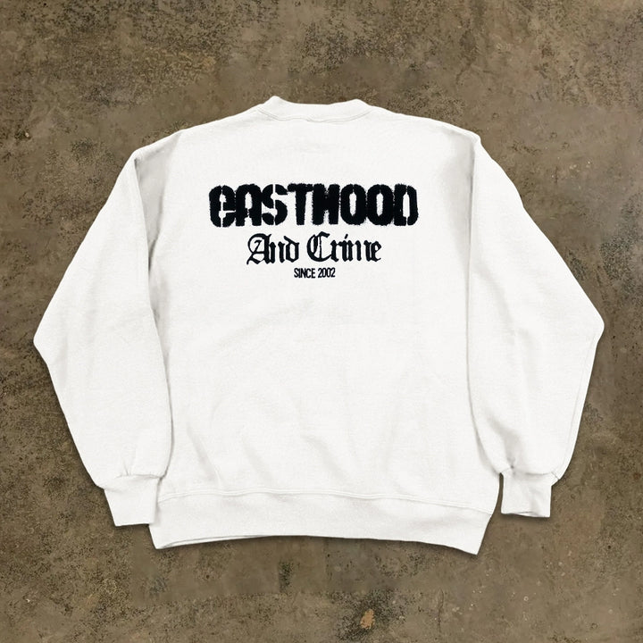 Vintage-Inspired Letter Design Sweatshirt