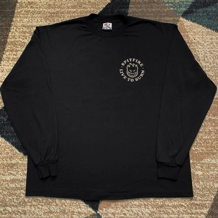 Vintage American Retro Heavyweight Cotton Long Sleeve Tee