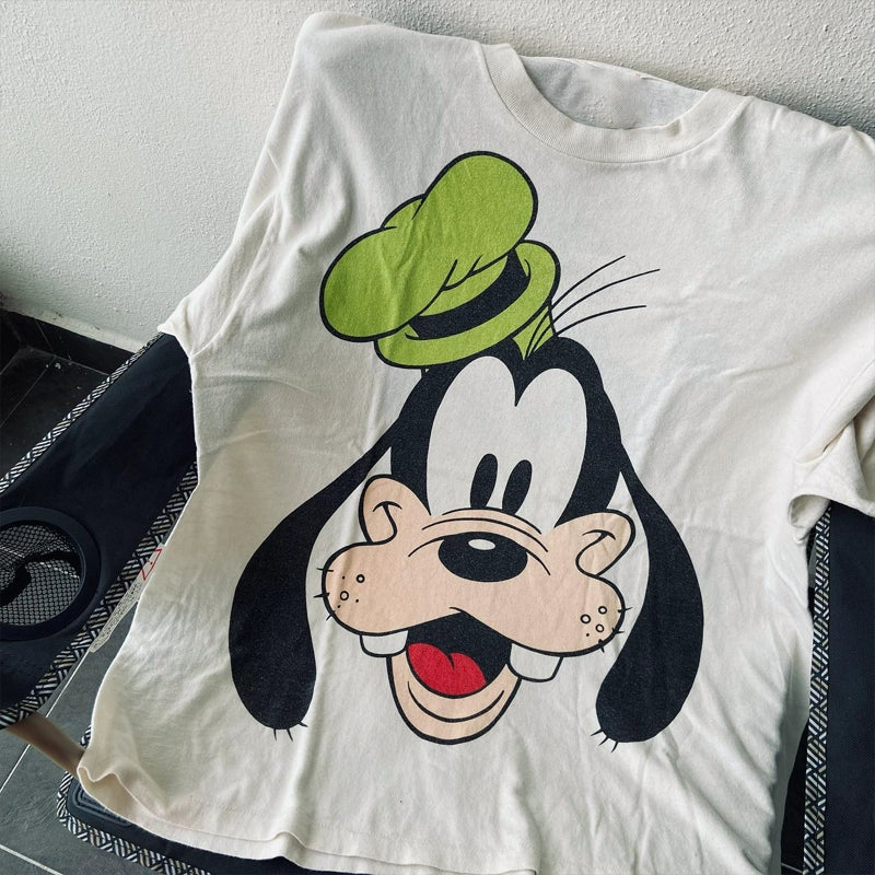 Cartoon-Print Cotton T-Shirt