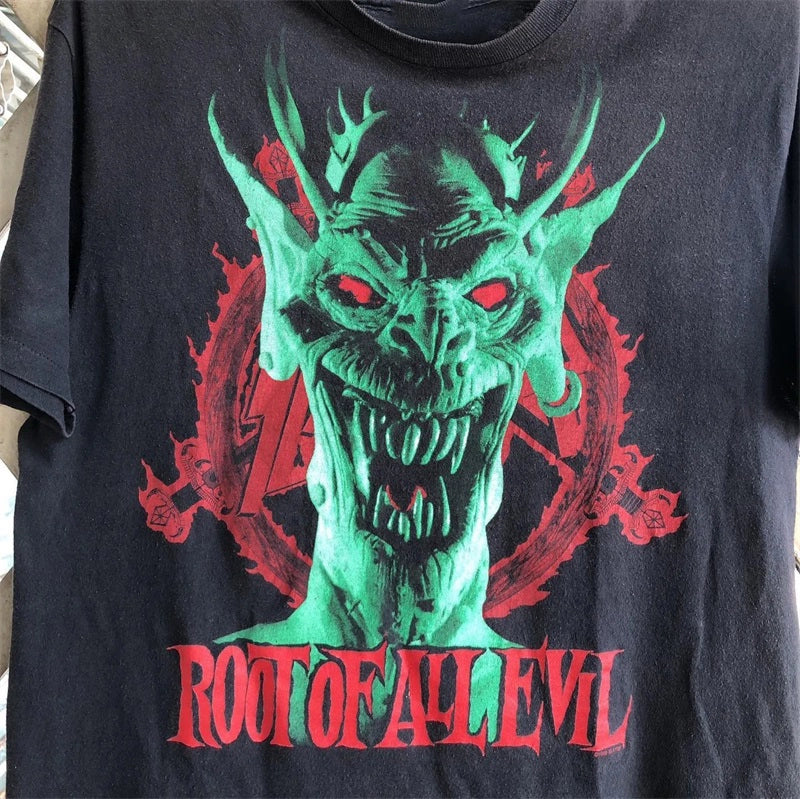 Retro Slayer Rock T-Shirt with Vintage Street Style