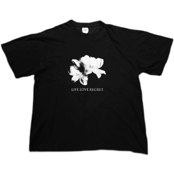 Vintage Floral Black T-Shirt