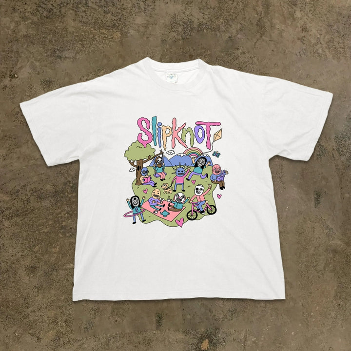 Slipknot Cartoon Graphic Tee