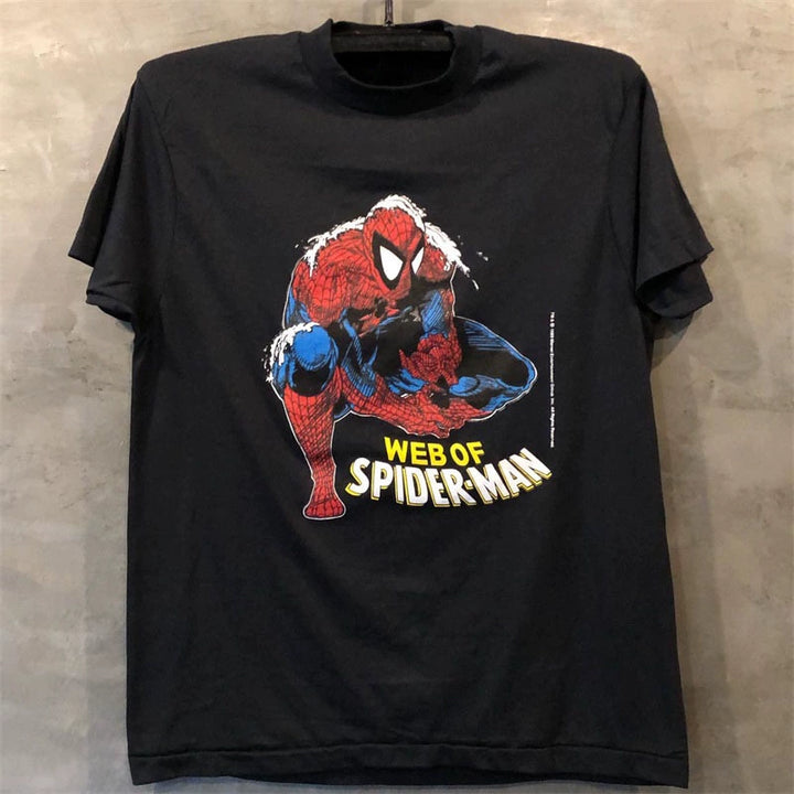 Anime-Inspired Spider-Man Graphic T-Shirt