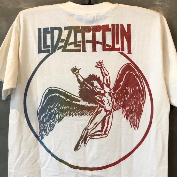 Led Zeppelin Iconic Frontman Sketch Casual T-Shirt