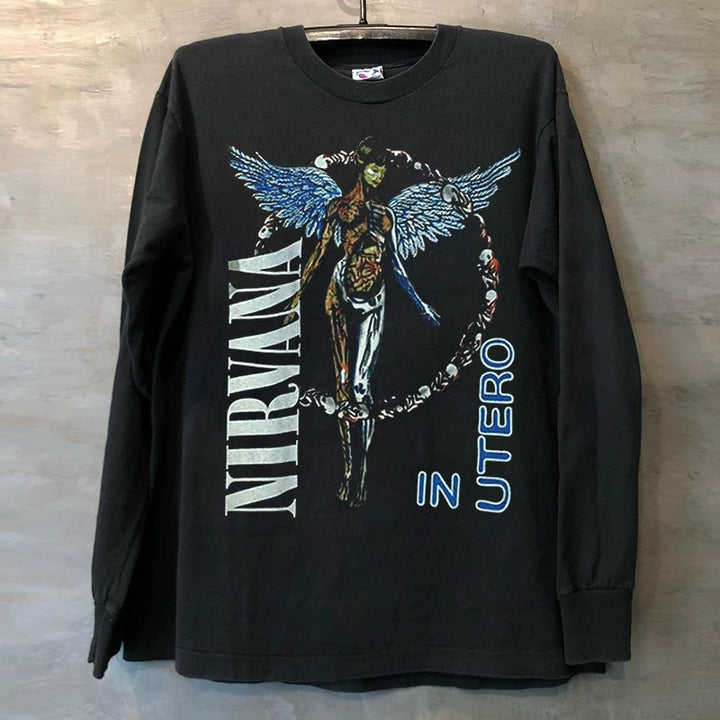 Vintage Nirvana Heavy Metal Angel Punk T-Shirt