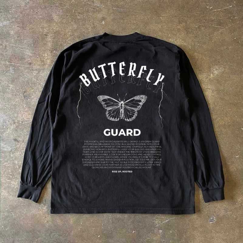 Chic American Butterfly Oversize Long-Sleeve T-Shirt