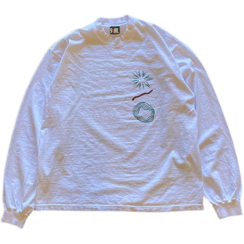 Heavy Floral Circle Long Sleeve T-Shirt