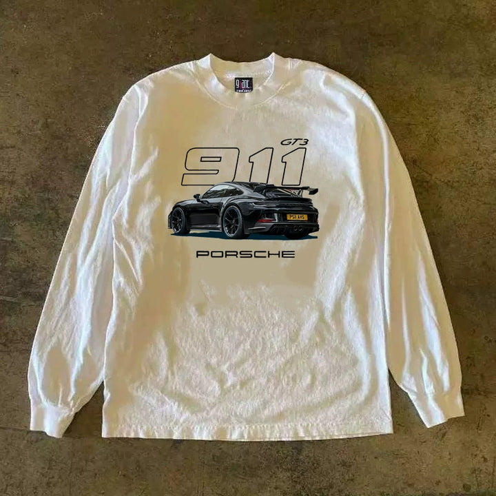 Vintage 911 Car Graphic Long Sleeve T-Shirt