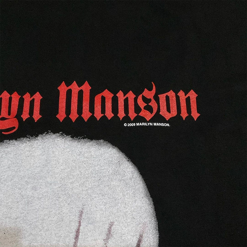 Vintage Retro Washed Marilyn Manson Short-Sleeved T-Shirt