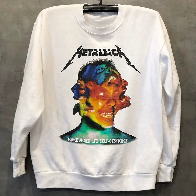 Metallica Vintage High Street Hip Hop Cotton Sweatshirt