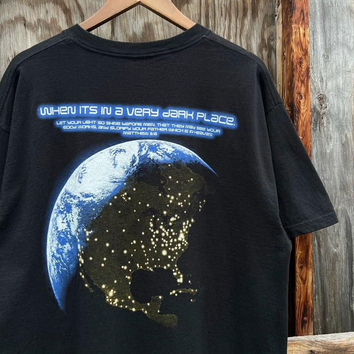 Earth-Inspired Graphic Cotton T-Shirt