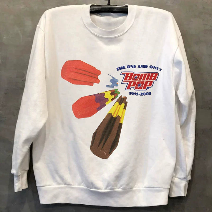 Retro Bomb Pop Long-Sleeve Sweatshirt