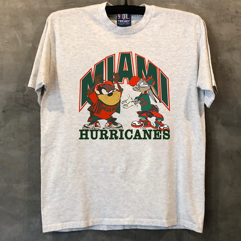 Miami Team Vintage American Hip Street Graphic Tee