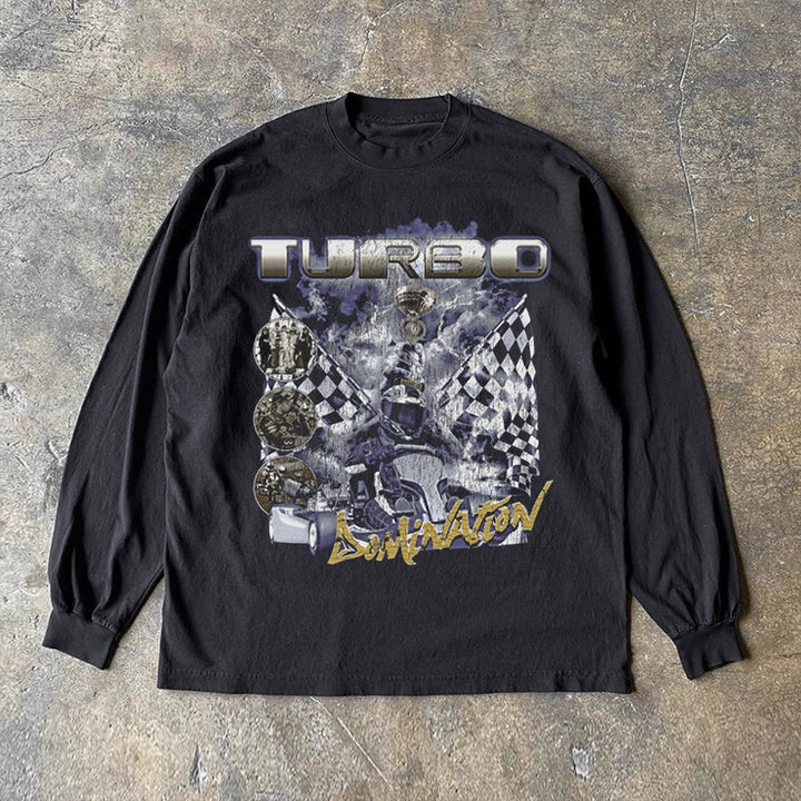 Vintage American Street Art Long Sleeve T-Shirt