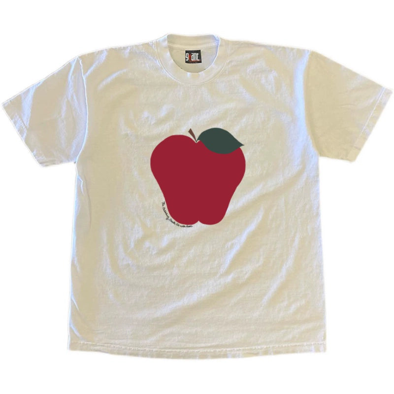 Impermeable Red Apple Niche Design Short-Sleeved T-Shirt